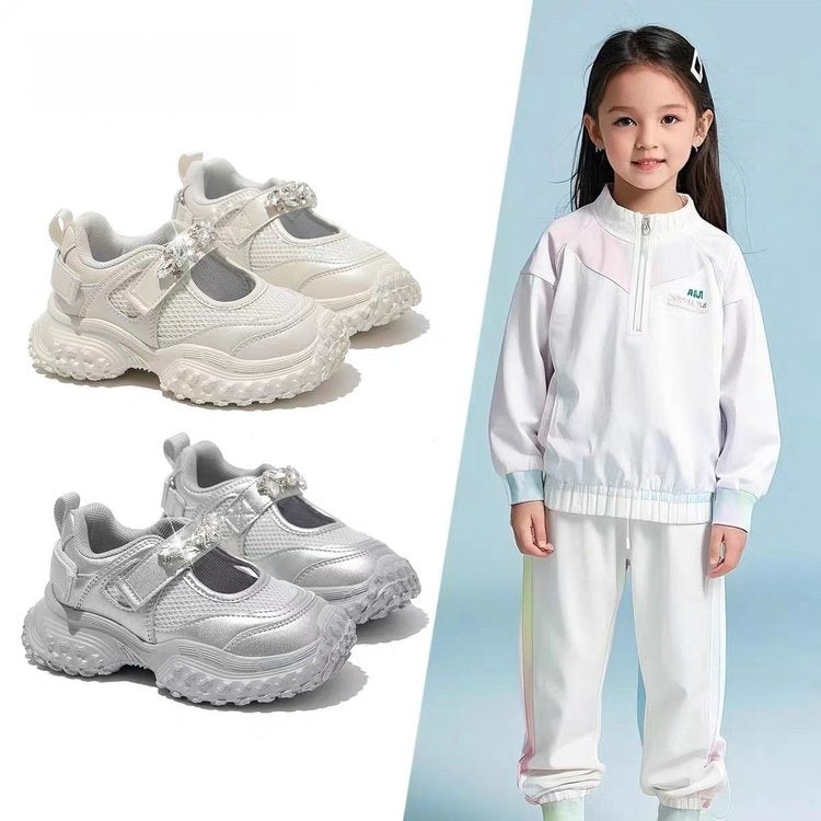 2026 New Summer Girls Sneakers, Breathable Mary Jane Shoes & Chunky Dad Casual Shoes For Big Kids 1