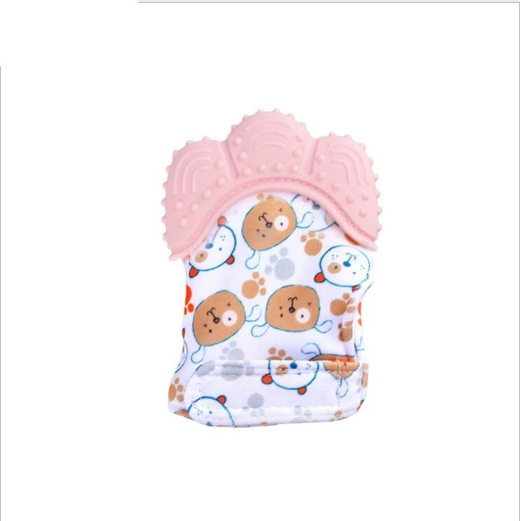 Baby teether baby anti-bite silicone molar gloves children's sound toys 36