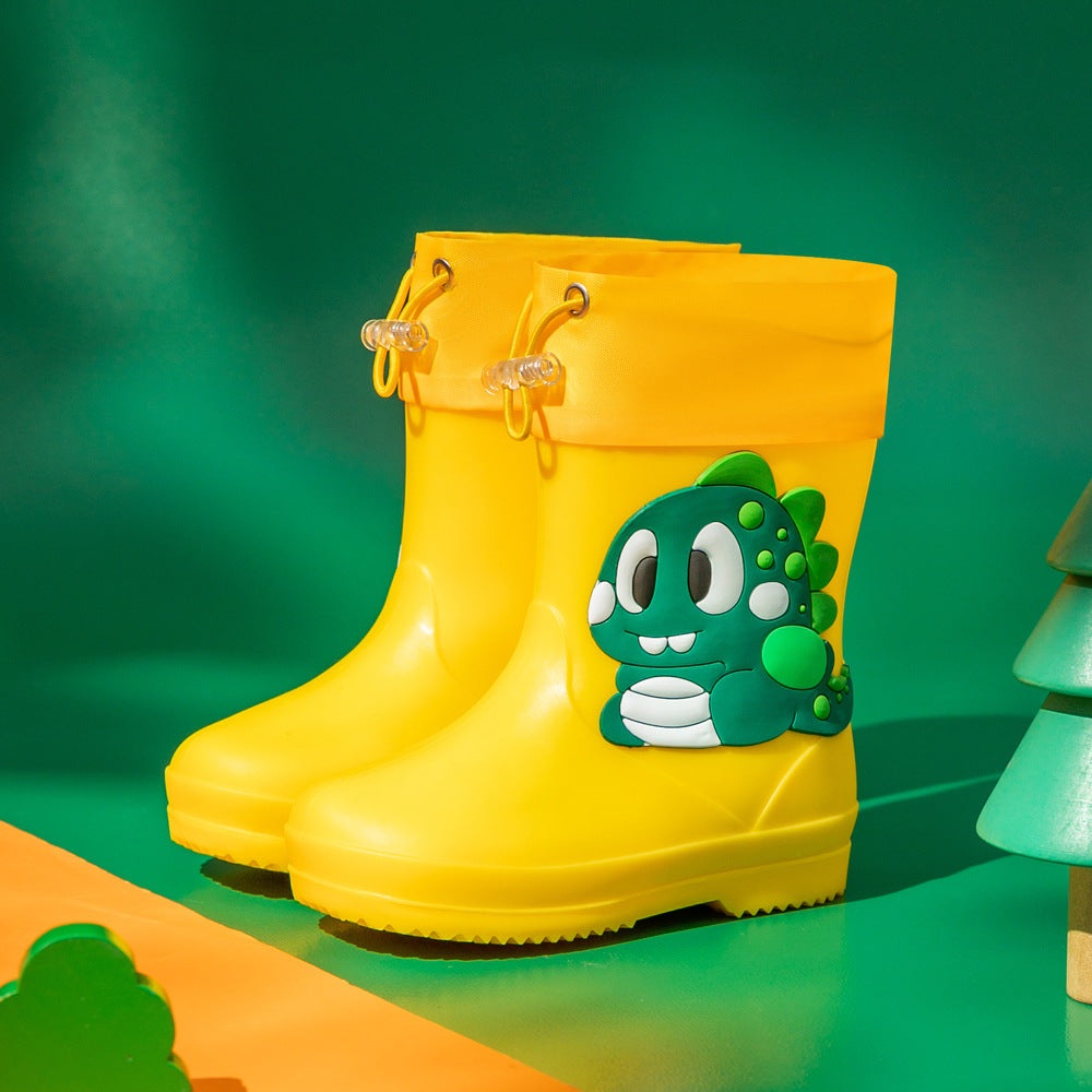 Children's Rain Boots Cartoon Waterproof Short Tube Rain Shoes 6