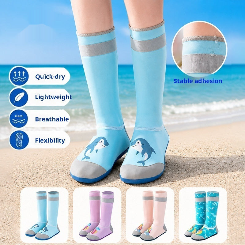 Children's High-top Parent-child Outdoor Flow Hiking Shoes Cut-proof Quick-drying Swimming Shoes 1