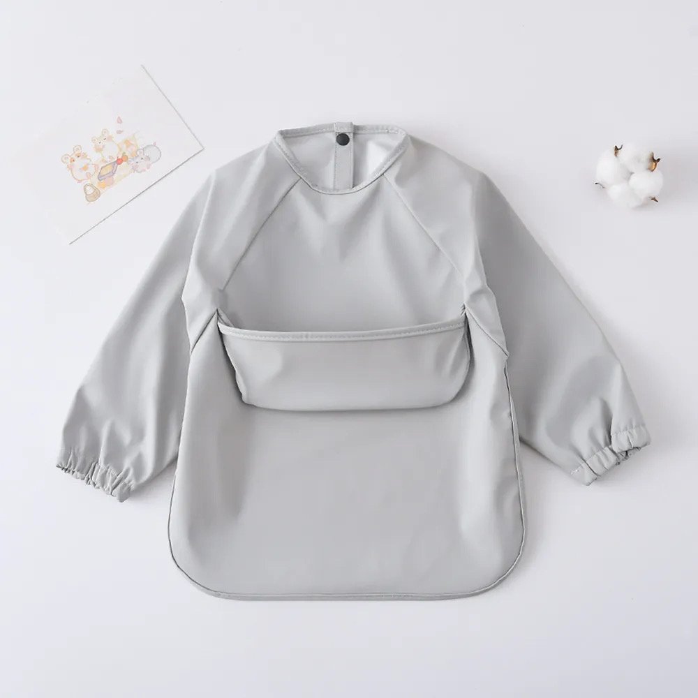 Waterproof Smock Bib | Full-Sleeve Baby & Toddler Feeding Bib 3