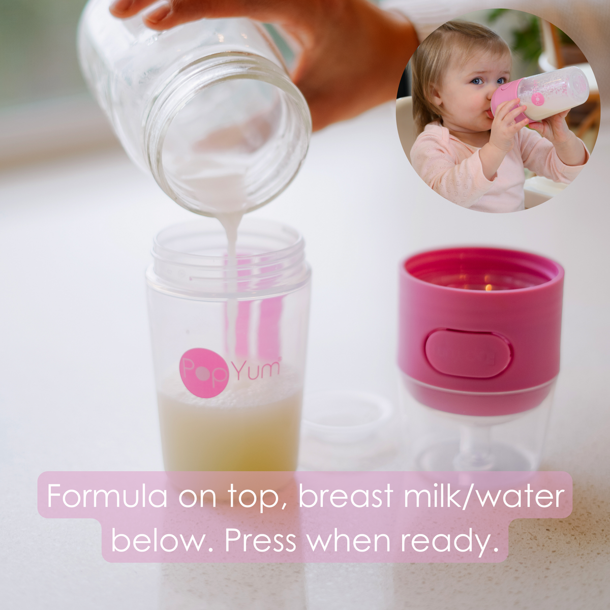 PopYum Pink 7 Piece Bundle: 9oz Bottle 3-Pack + 2 Nipple 2-Packs 8