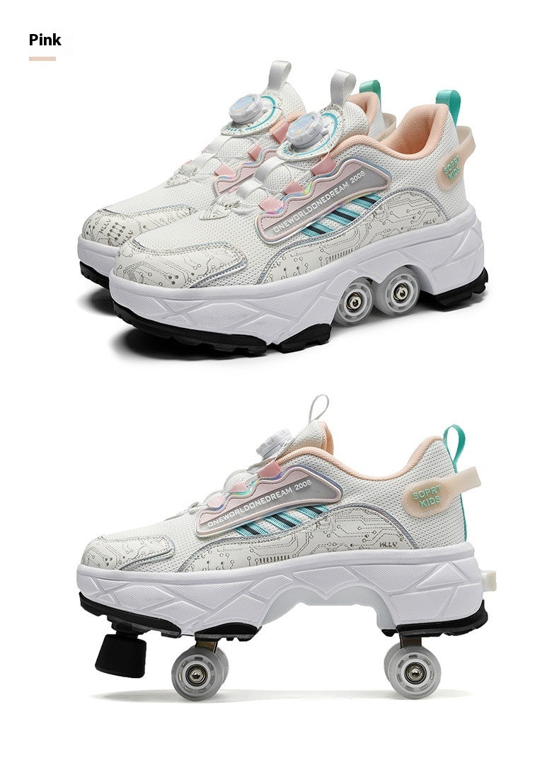 Children's Skates Four-wheel Invisible Deformation 7