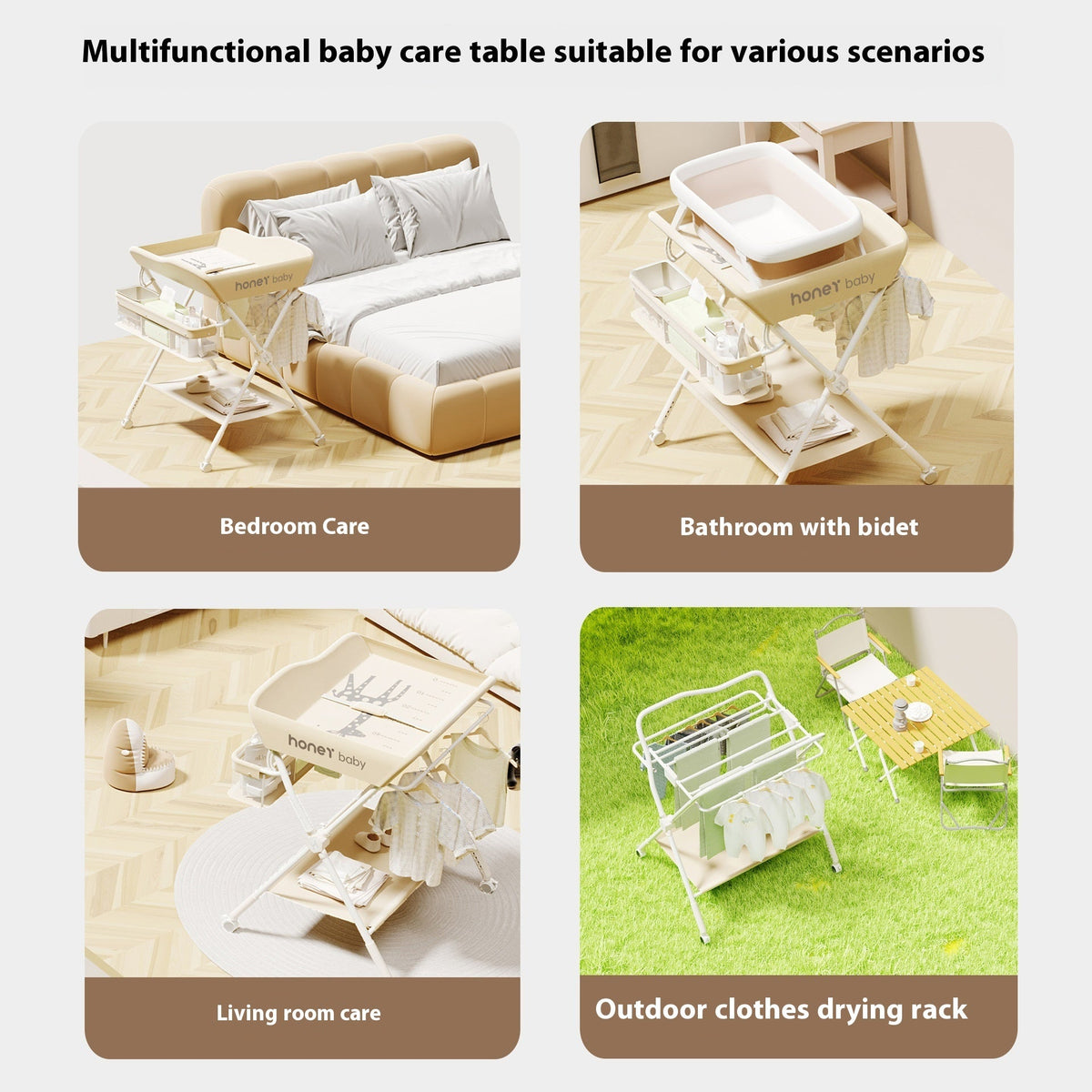 Multifunctional Foldable Diaper-changing Table Baby Care Urine Exchange 2