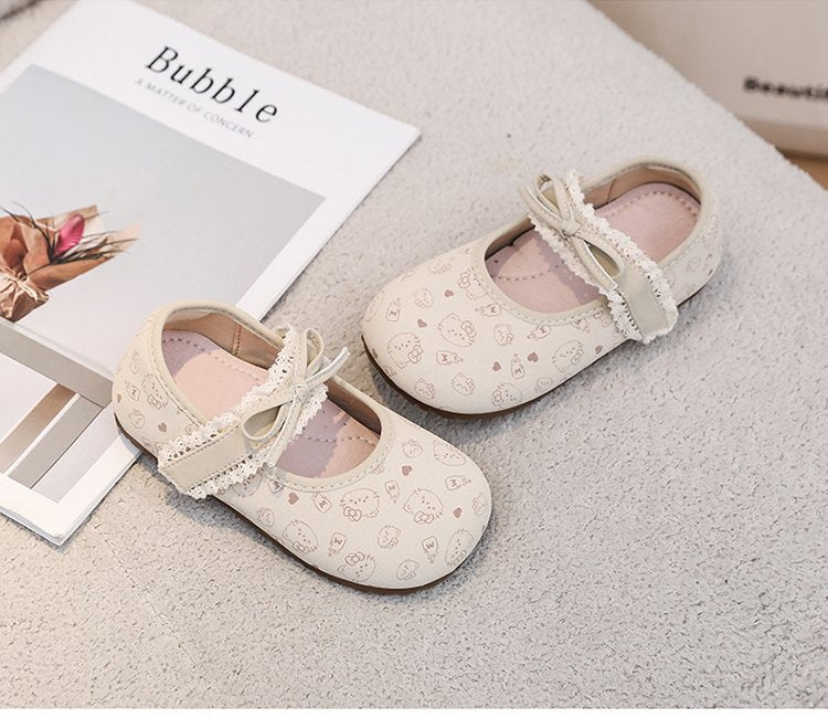 Children's Princess Shoes Cartoon Lace Lace Single Shoes Baby Soft Soled Walking Shoes 3