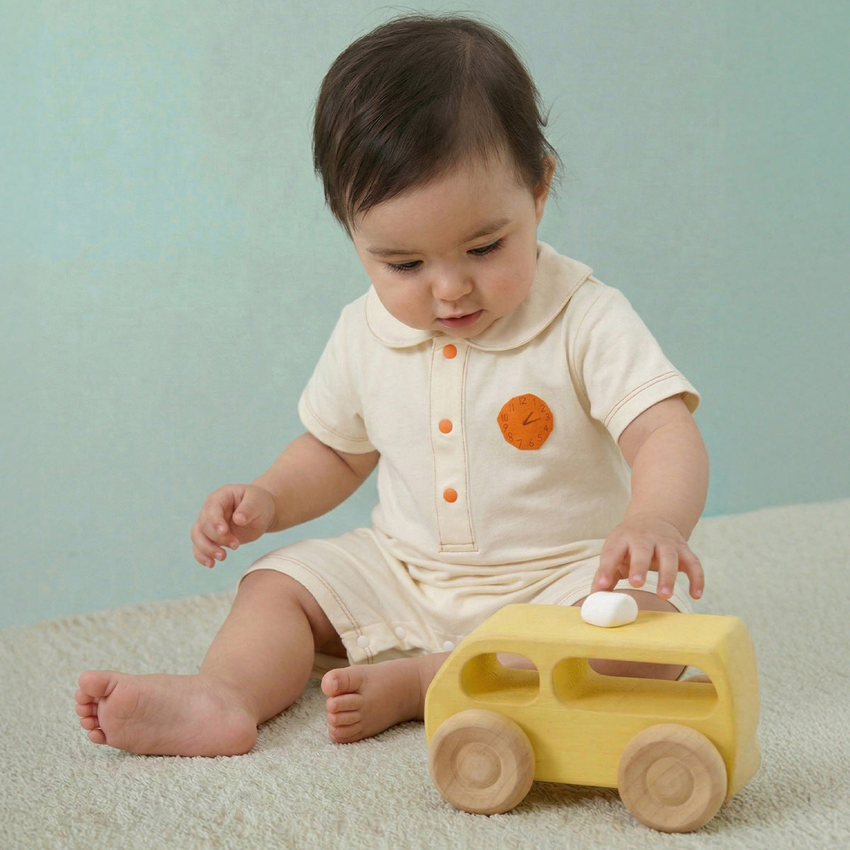 Short-sleeved One-piece Cotton A-grade Lapel 1