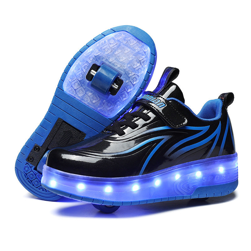 Children's Rechargeable Two-wheel LED Light-up Shoes 3