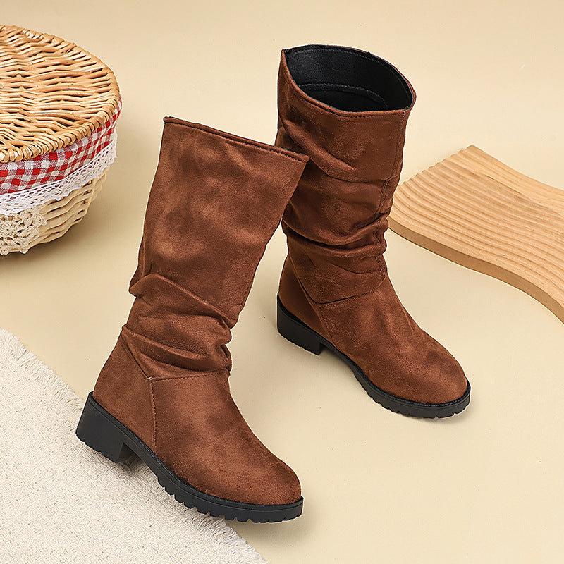 Korean-style Velvet-lined High-top Kids' Fashion Boots 6