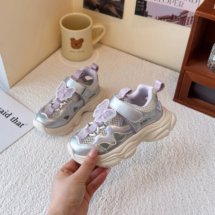 2026 Spring & Autumn New Girls' Sneakers, Fashion Versatile Casual Sandal Sneakers, Korean Dad Shoes, Breathable Closed Toe Design 4