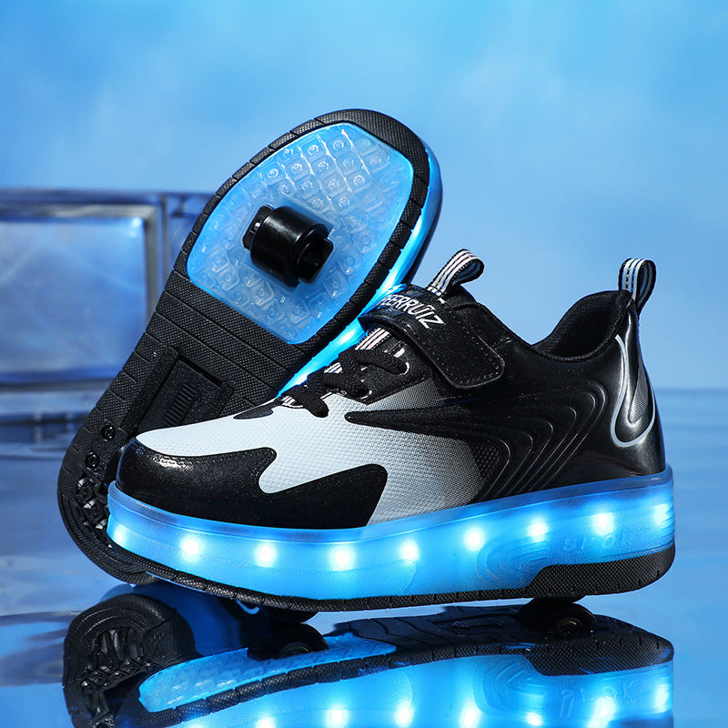 Children's Rechargeable Two-wheel LED Light-up Shoes 7