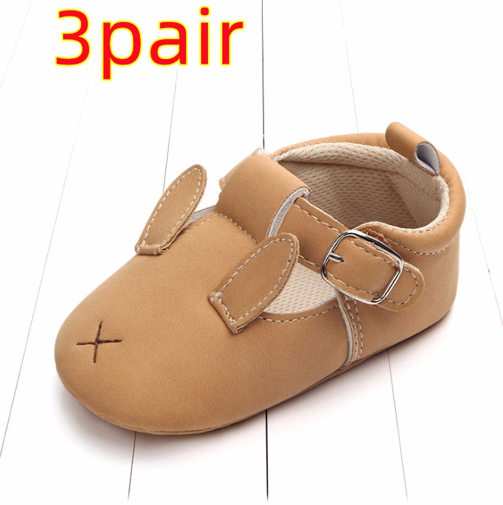 Spring and autumn cartoon animal baby shoes matte leather non-slip soft bottom baby shoes wholesale 0884 19