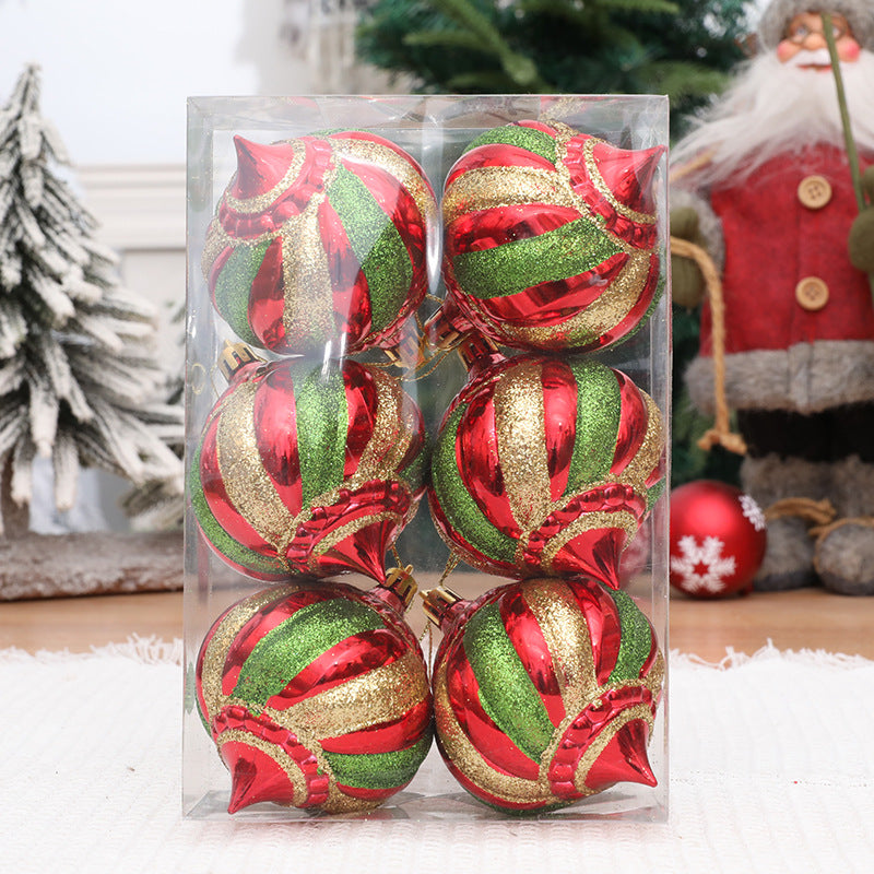 Christmas decoration painted onion shaped ball Christmas tree decoration hanging ball spiral cone ball 2