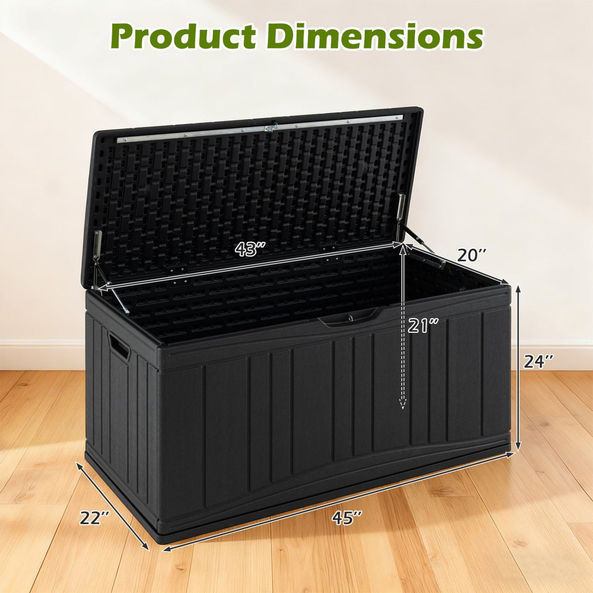 80 Gallon Outdoor Deck Box with Lockable Lid 5