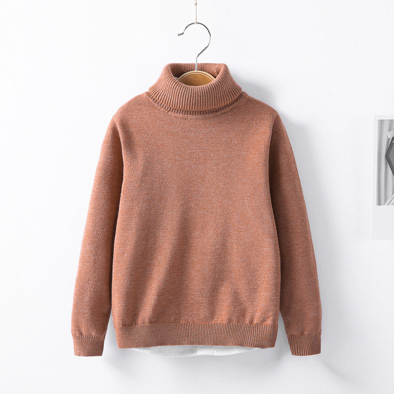 Autumn and winter high collar children's knitwear 5