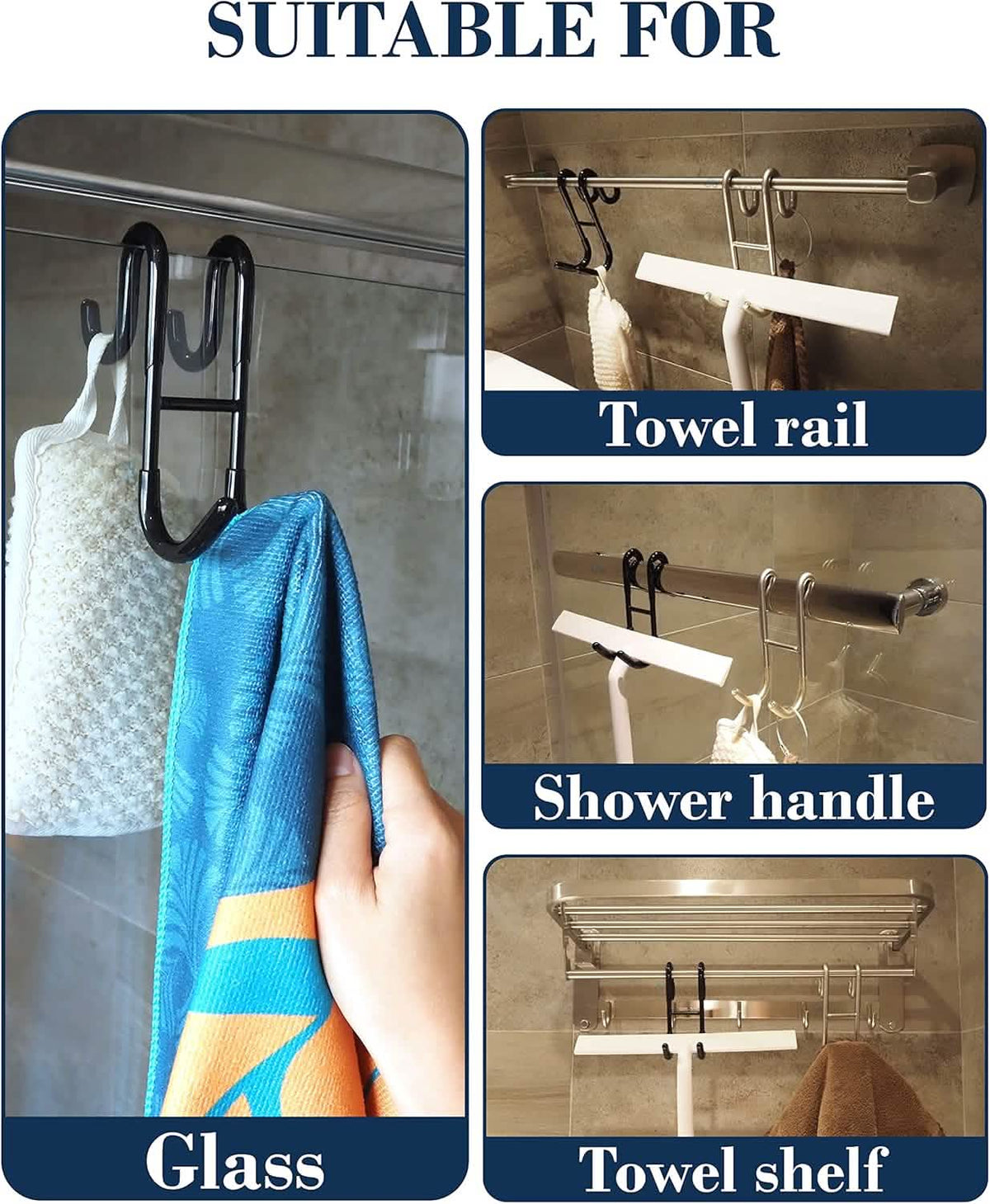 Rust-Resistant Door Mount Shower Hook – Strong Multifunctional Hanging Hook 8