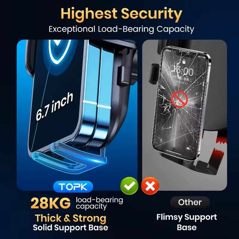 TOPK D38C Car Phone Holder – Adjustable Dashboard Mount 6