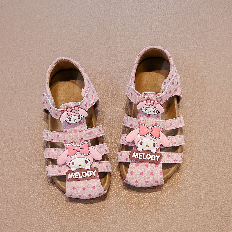 2026 Summer Baby Girls Closed-Toe Roman Sandals, Cute Bow Princess Kids Sandals 4