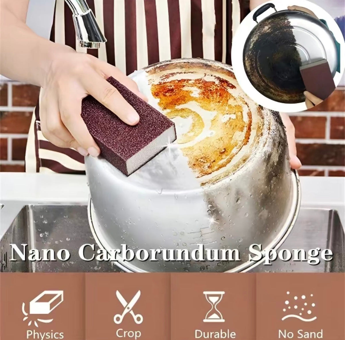 SparkScrub Emery Cleaning Sponge 6