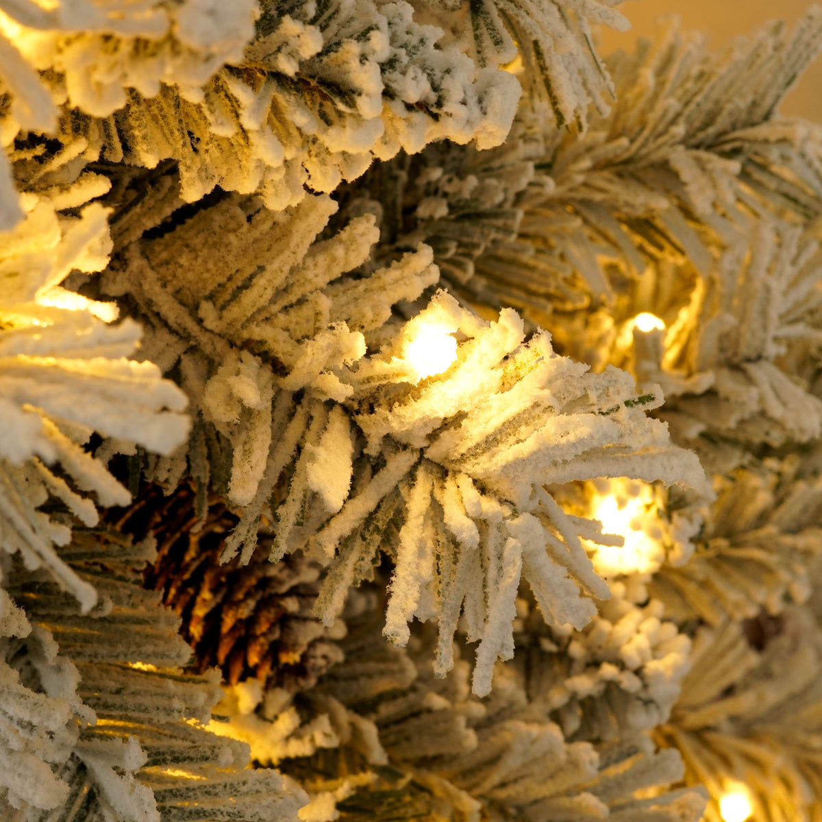 A set of 4 artificial Christmas trees, including flower garlands, flower garlands, and 2 entrance trees, with LED lights 5
