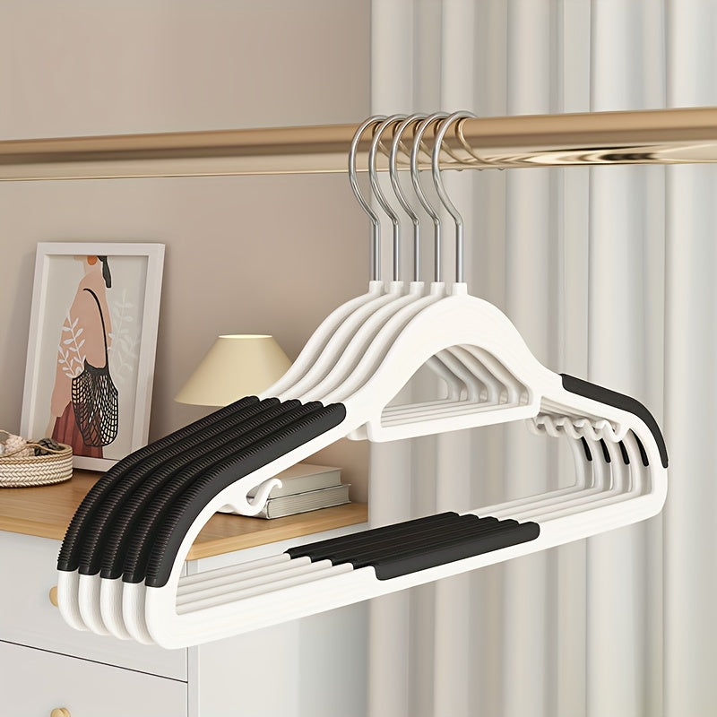 10-Pack: Heavy-Duty Plastic Anti-Skid Clothes Hangers 1