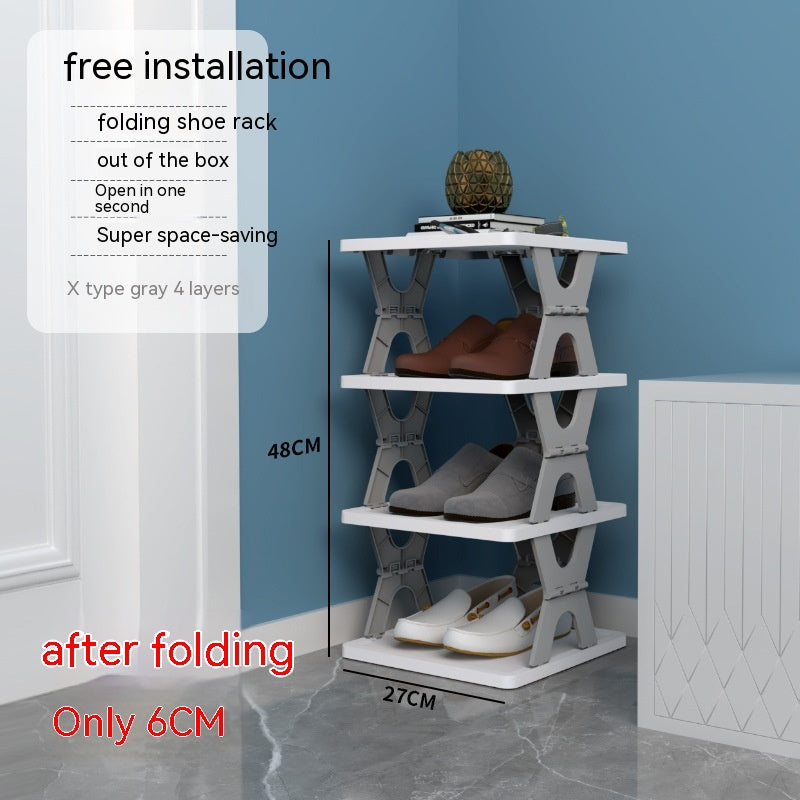 Plastic Installation-free Shoe Rack Storage Shoe Rack Folding Shoe Cabinet 20