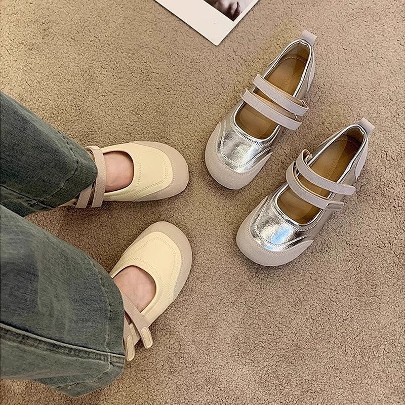 2026 New Princess Style Girls Leather Shoes, Soft Sole Flat Shoes For Spring Autumn, Silver Loafers Kids Dress Matching Shoes 1