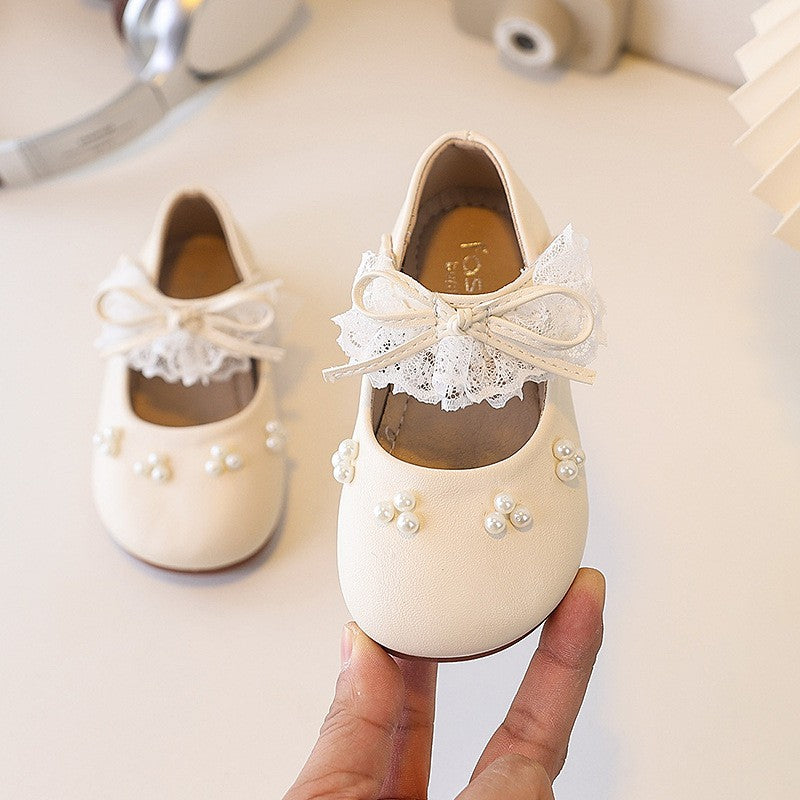 Children's Leather Shoes For Baby Girls, Mary Jane Lace Princess Shoes, Fashionable And Versatile Soft Soled Single Shoes 5
