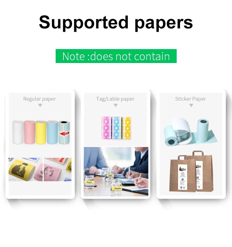 Mini Bliuetooth Wireless Thermal Printer Paper Sticker Label Printer 4