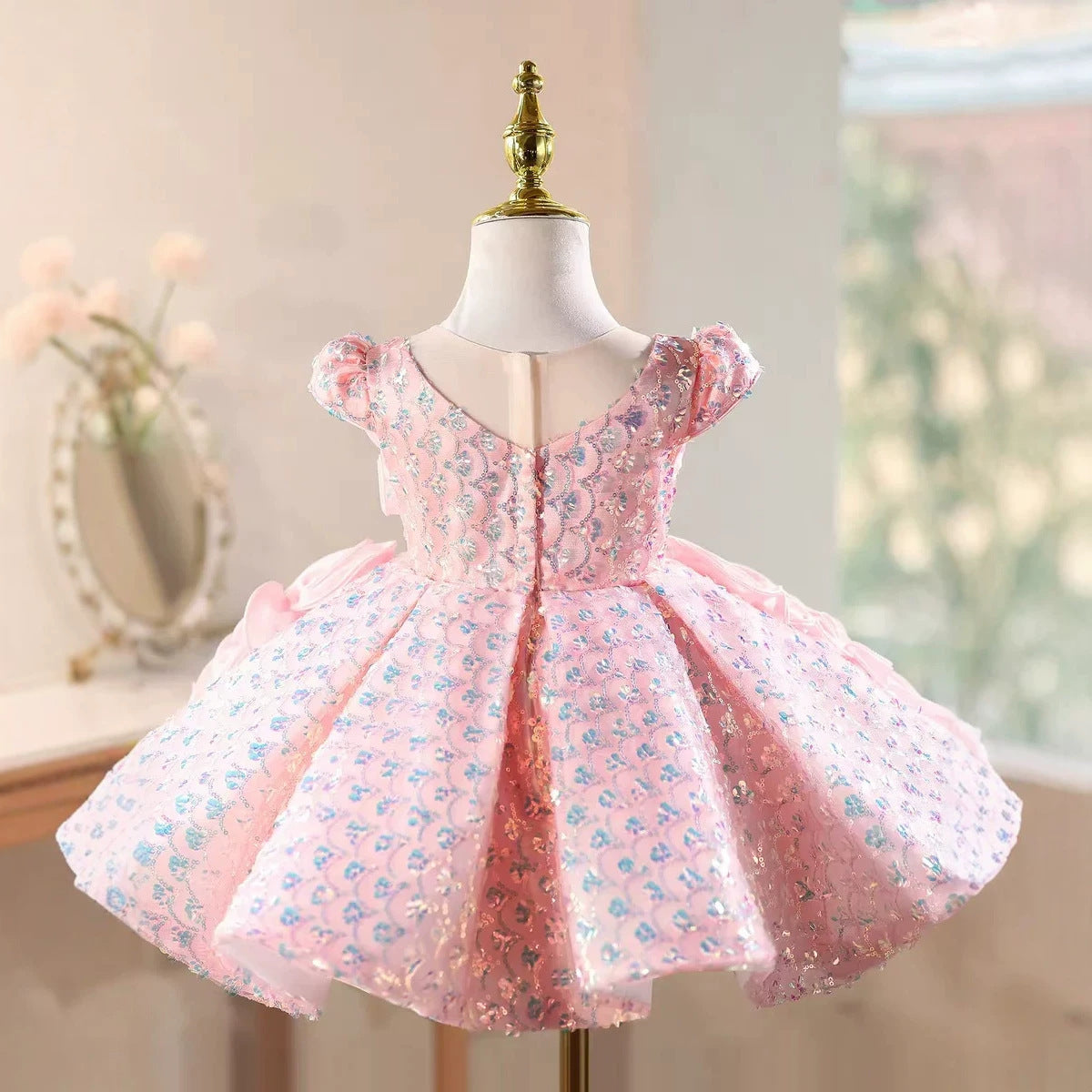 Floral-design Sweet And Stylish Childrens Dress 4