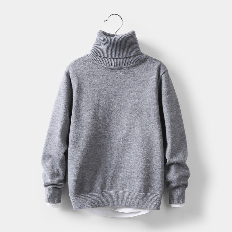 Autumn and winter high collar children's knitwear 8