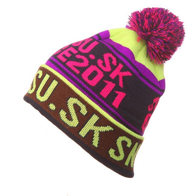 NEW Skiing Hats for Christmas  Women Warm Winter Knitting Skating Skull Cap Hat Beanies Turtleneck Caps Ski Cap Snowboard Hat 8
