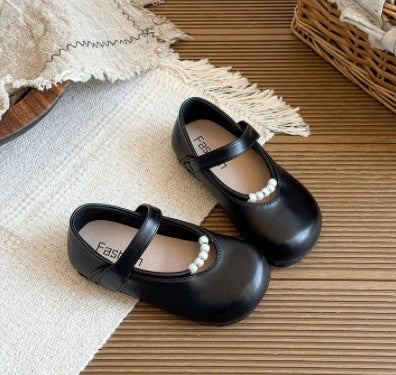2026 Spring New Arrival, Fashion Girls' Flat Shoes, Korean Style Princess Soft Sole Round Toe Leather Shoes, Wholesale Kids Footwear 4