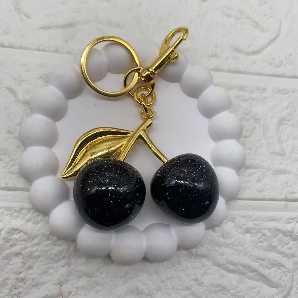 Cherry car keychain high-end women's bag pendant backpack pendant Christmas Halloween 5