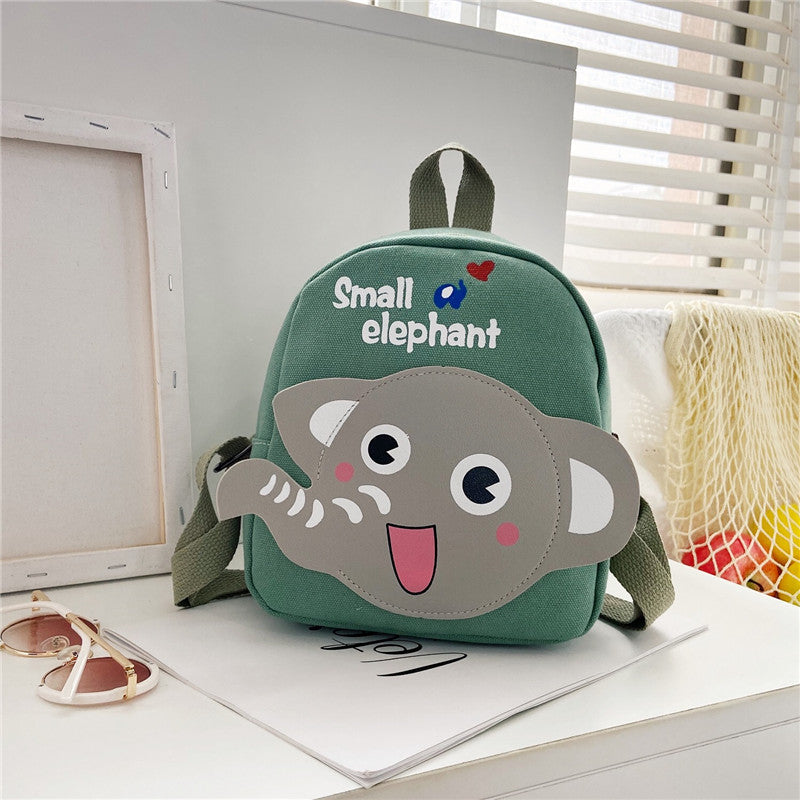 Boys Canvas Backpack Cute Cartoon School Bag 9