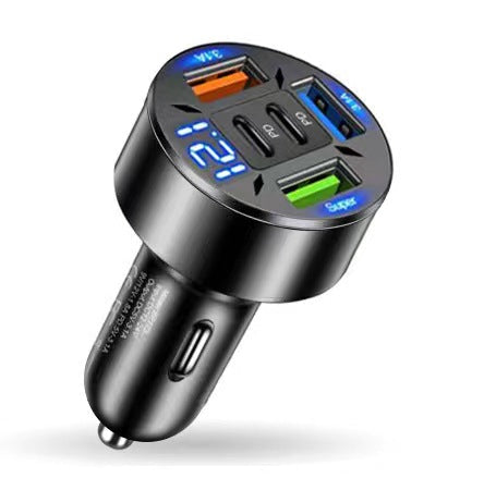 Digital Display Car Charger 4usb 66W Fast Charge PD Car Charger 2