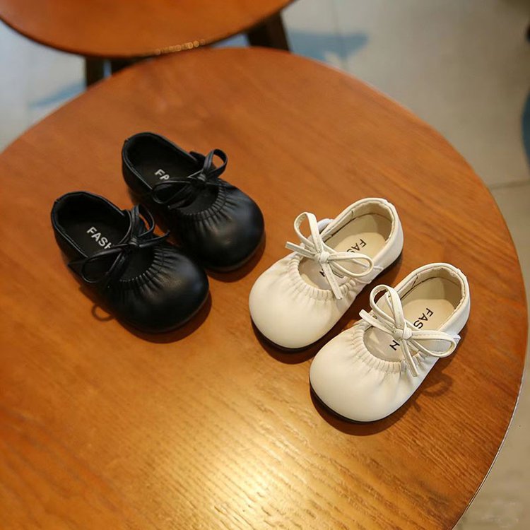 Girls' Single Shoes, Small Leather Shoes, Velcro, Children's Princess Shoes 1