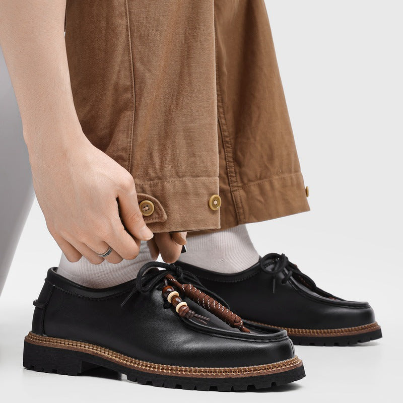 Workwear Fashion Xu-style Lace-up Edgy And Handsome Mens Shoes 2