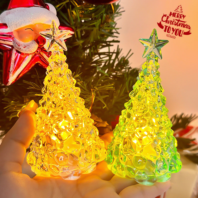 Christmas Star Tree Night Light LED Room Decoration Iceberg Atmosphere Light Children's Christmas Gift Desktop Ornament 4