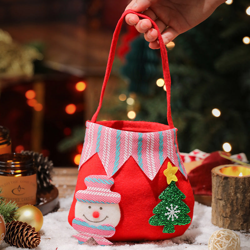Christmas Safe Fruit Bag, Apple Bag, Christmas Gift Bag, Santa Claus, Snowman, Elk, Kindergarten Decoration Candy 3