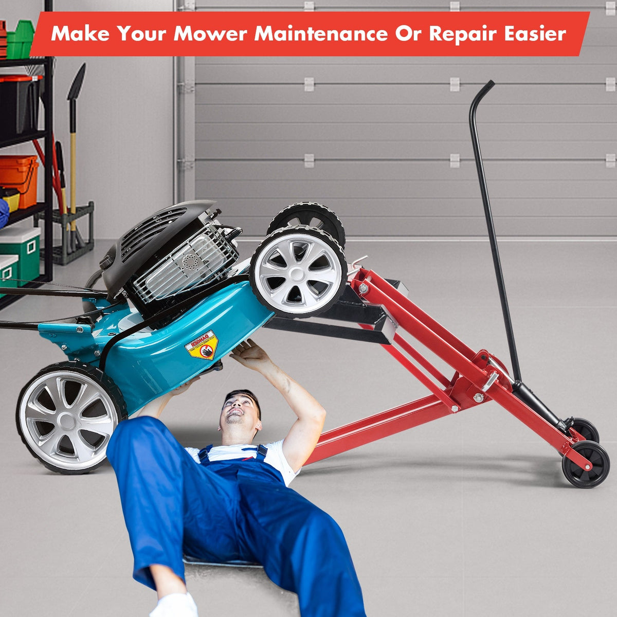 Hydraulic Lawnmower Lift Jack for Tractors and Zero Turn Riding Lawn Mowers 8