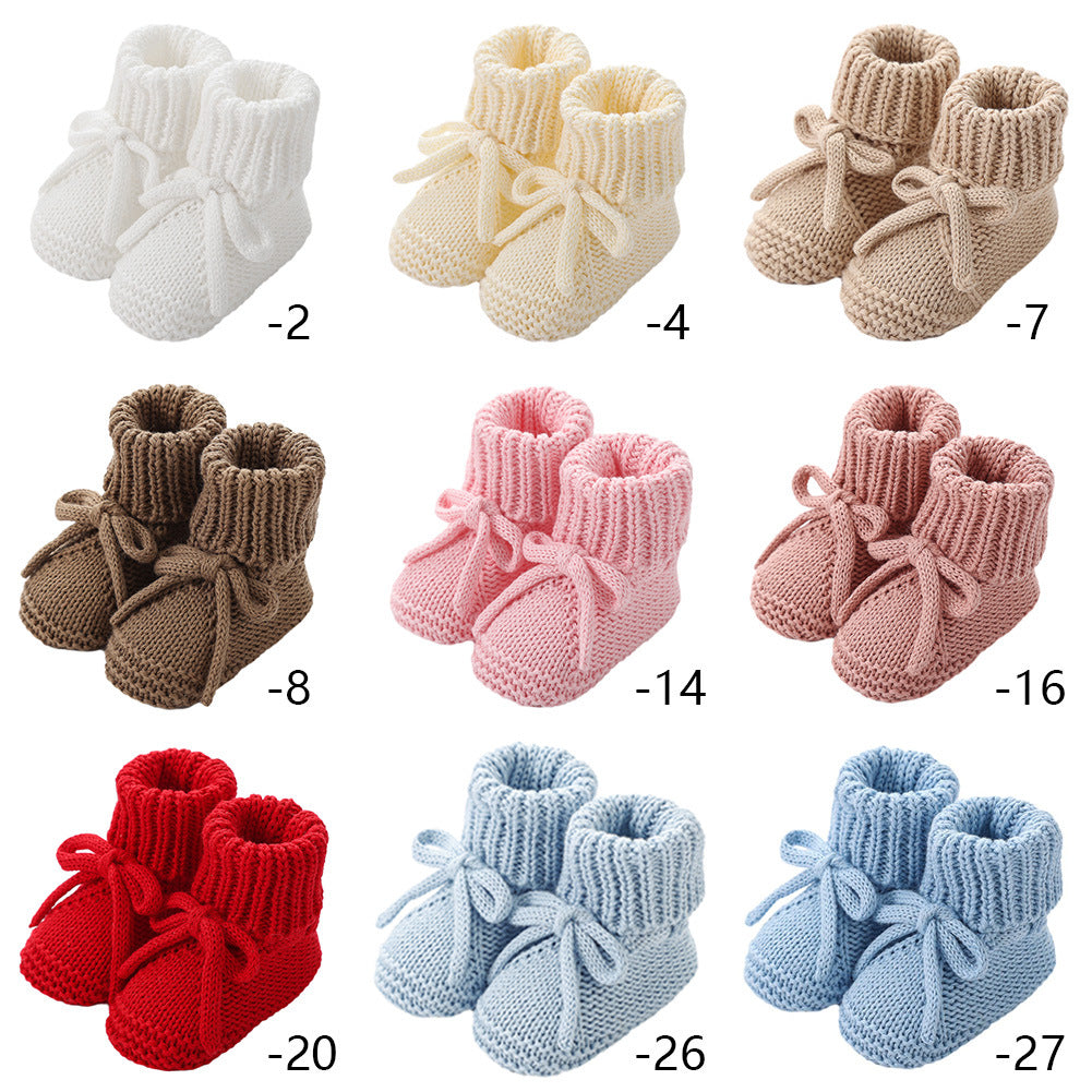 Bow-tie Strap Knitted Toddler Shoes 5