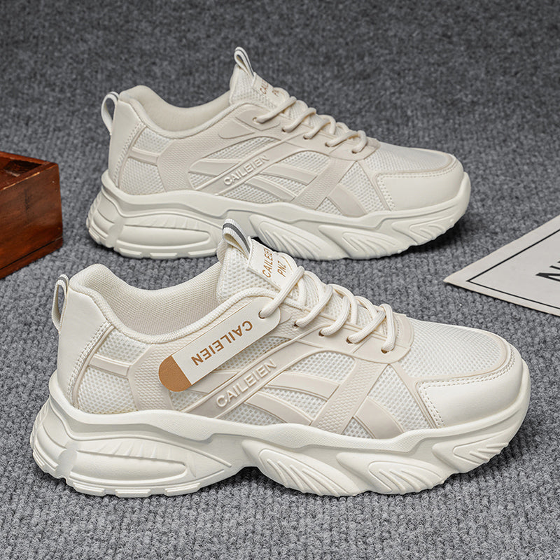New Men's Breathable Mesh Sneakers, Trendy Versatile Anti-slip Chunky Sole Casual Dad Shoes For Men 2