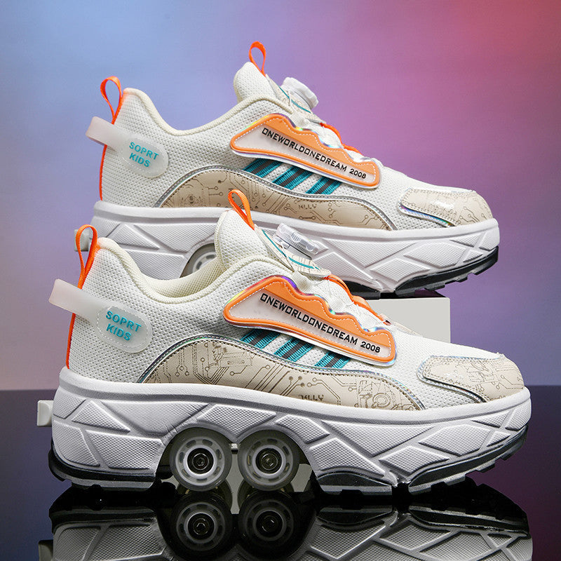 Children's Skates Four-wheel Invisible Deformation 3