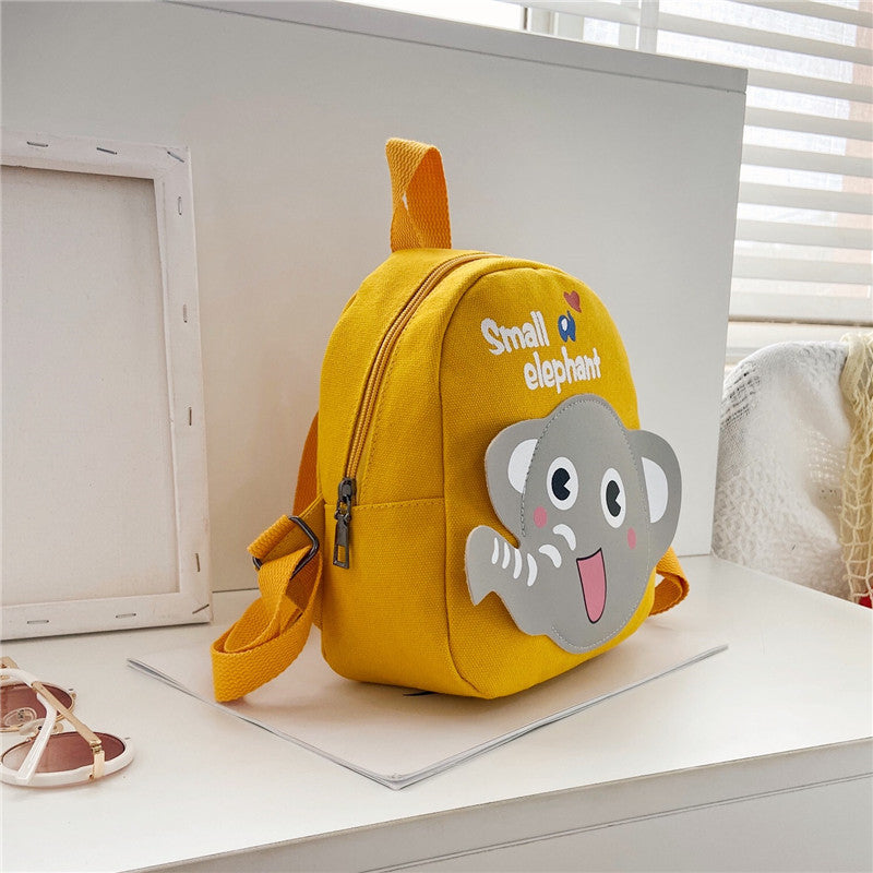 Boys Canvas Backpack Cute Cartoon School Bag 3