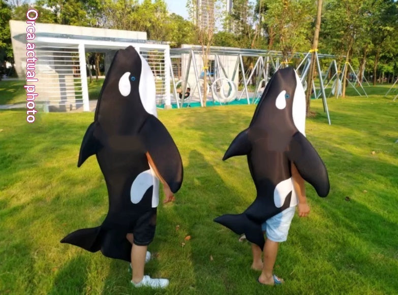 Killer Whale Marine Life COS Costume Childrens Parent-Child Outfit 5