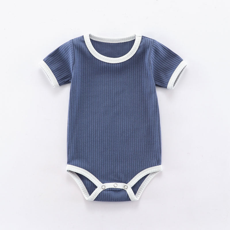 Summer Romper Baby Wrapping Clothes Pit Strip Ribbed Baby Onesie 12