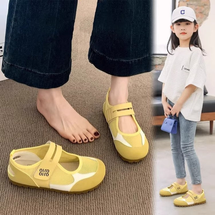 2026 New Summer Flat Academy Style Casual Shoes, Hook & Loop Korean Low Cut Outdoor Girls Flats 2