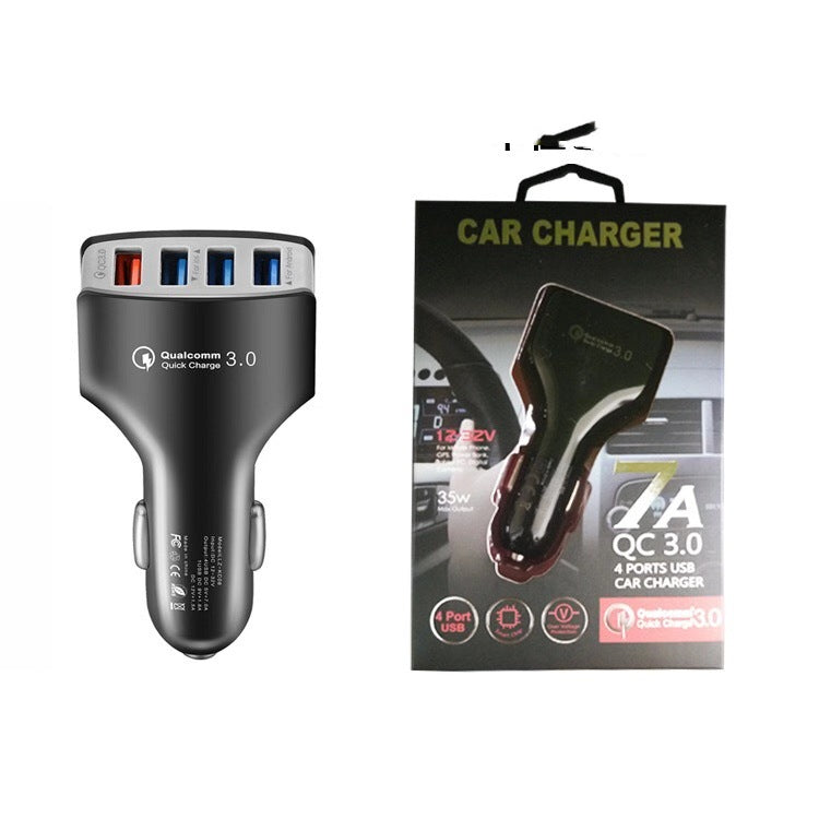 Car Car Mobile Phone Charger Car Charger Cigarette Lighter One For Four 4