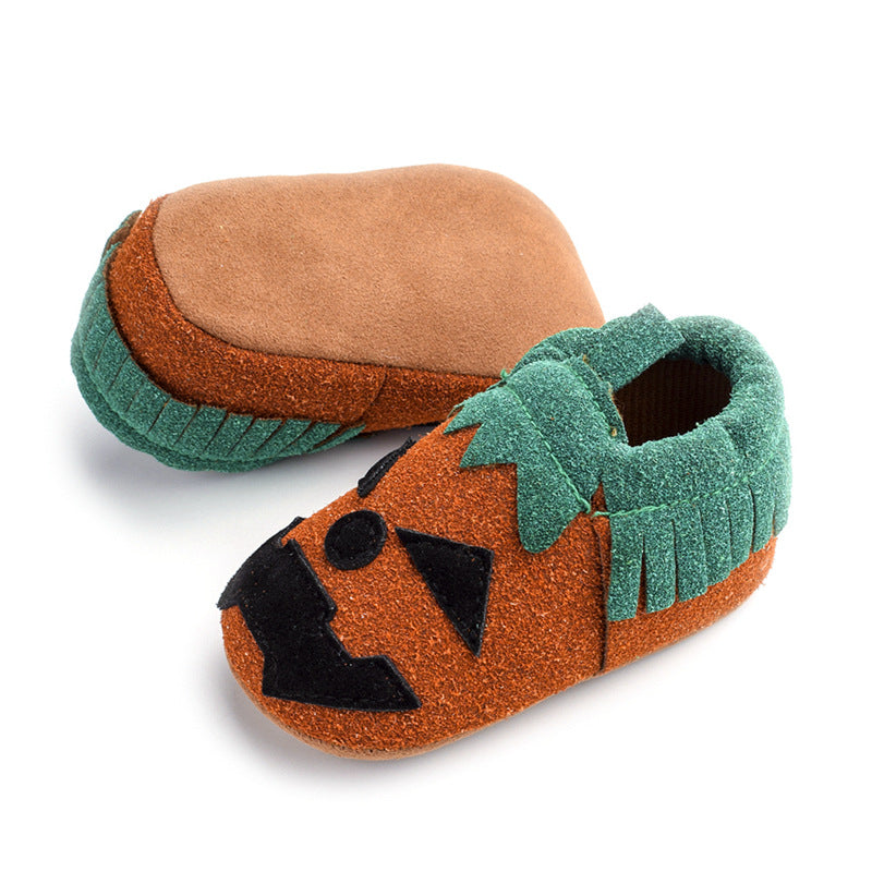 Baby Girls Boys Halloween Pumpkin Cosplay Slip-on Shoes Soft First Walking Children Canvas Shoes Kids Girls Walking Shoes 4