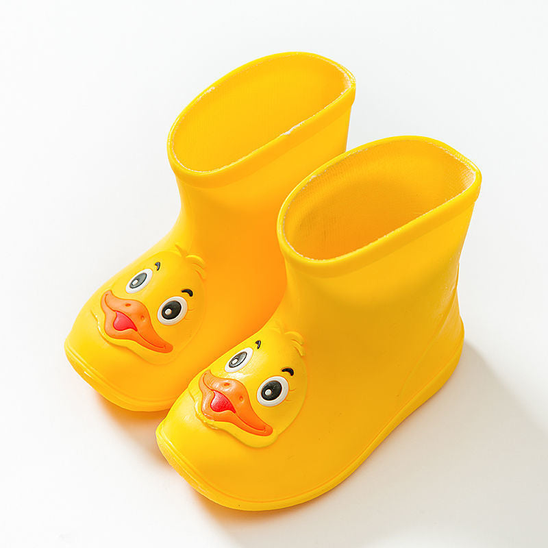 Non-slip Stylish Rubber Shoes Men's And Women's Children & Baby Baby Velvet Rain Boots 5